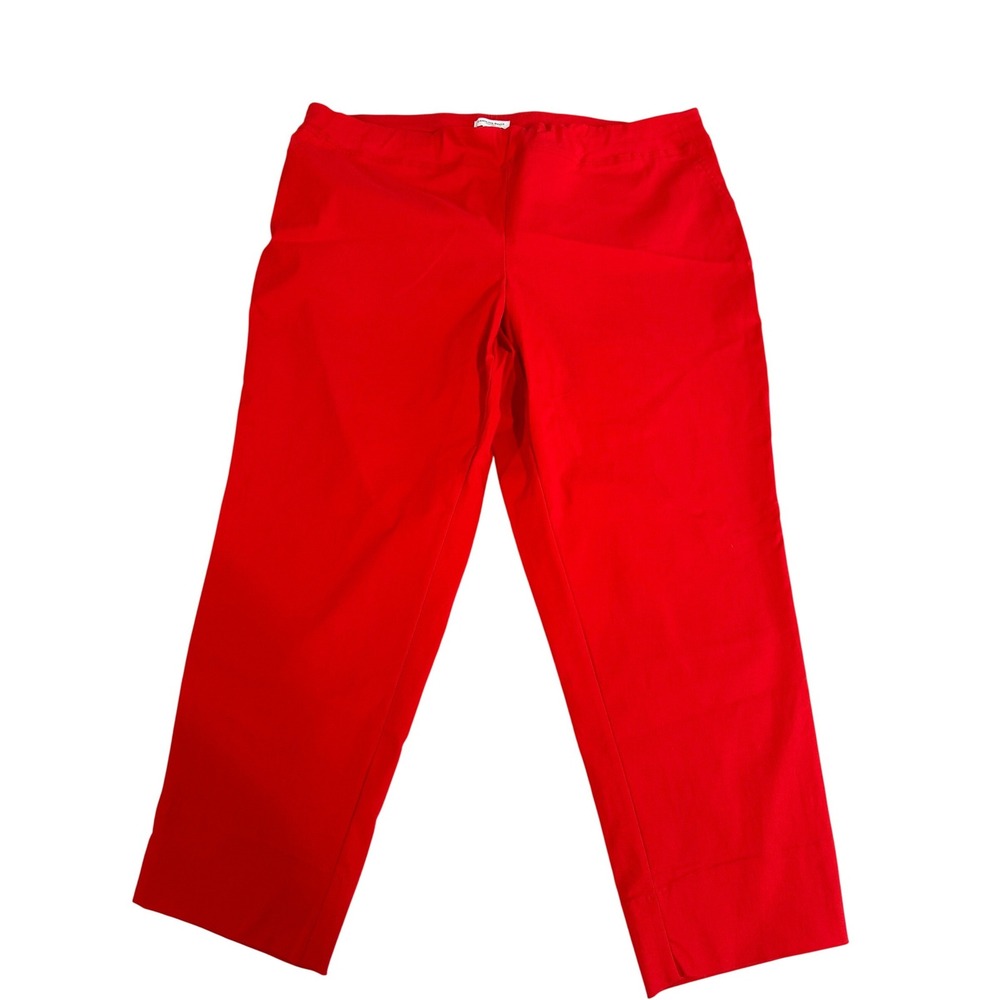 Carolina Belle Montreal Red Pull On Straight Leg Dress Pants Plus Size 22W